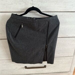 J. Crew Charcoal Pencil Skirt with Zipper Accents